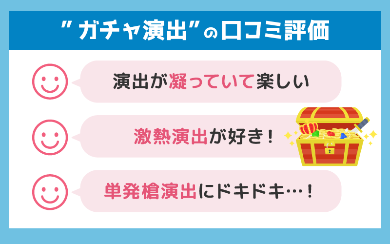 ガチャ演出に関する口コミ評判