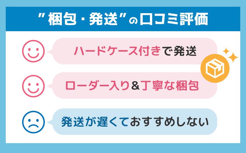 梱包・発送に関する口コミ評判