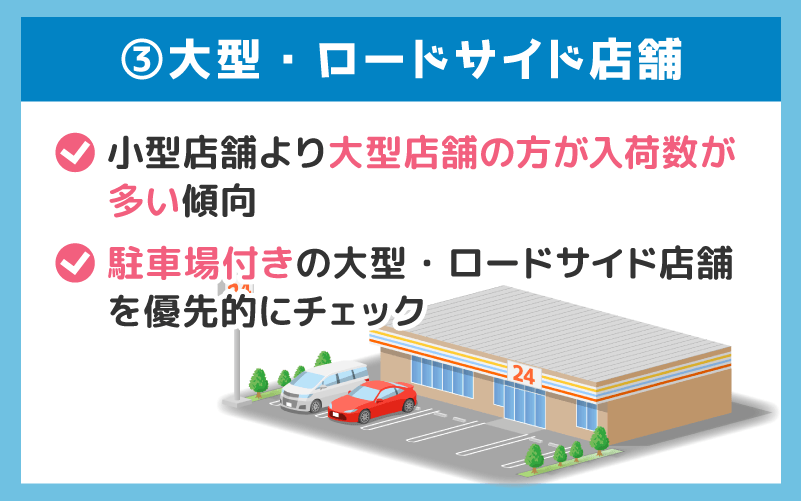 大型・ロードサイド店舗を狙う