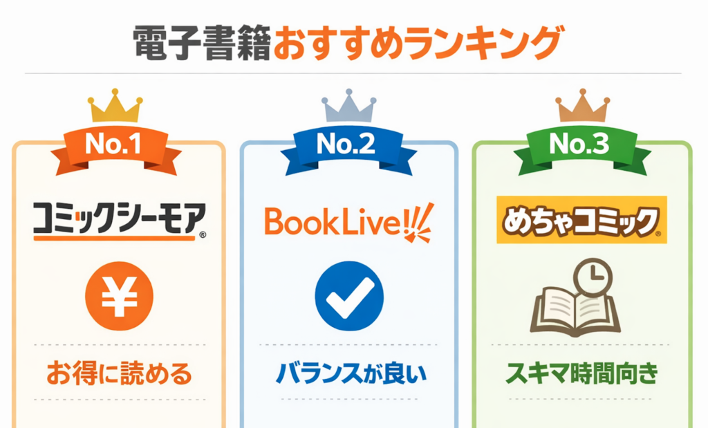 電子書籍のおすすめランキング画像
